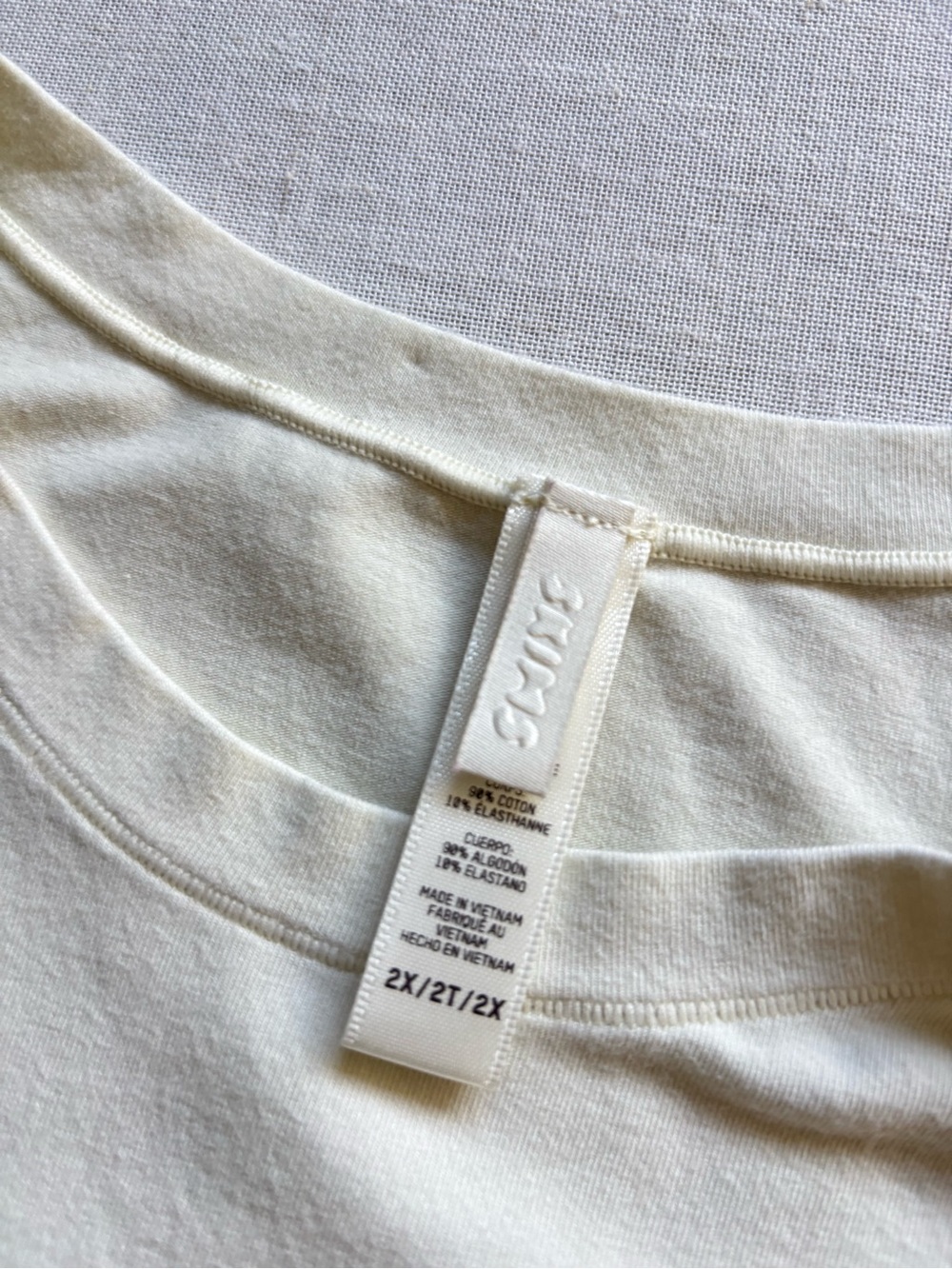 SKIMS Cotton Jersey Short Sleeve T-Shirt Beige 2X - Picture 2 of 8